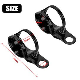CGEAMDY Pack of 2 Motorcycle Indicator Bracket, Motorcycle Headlight Holder Lamp Holder Headlight Bracket Fork, Motorcycle Indicator Bracket for Scooter 28-36 mm (Black)