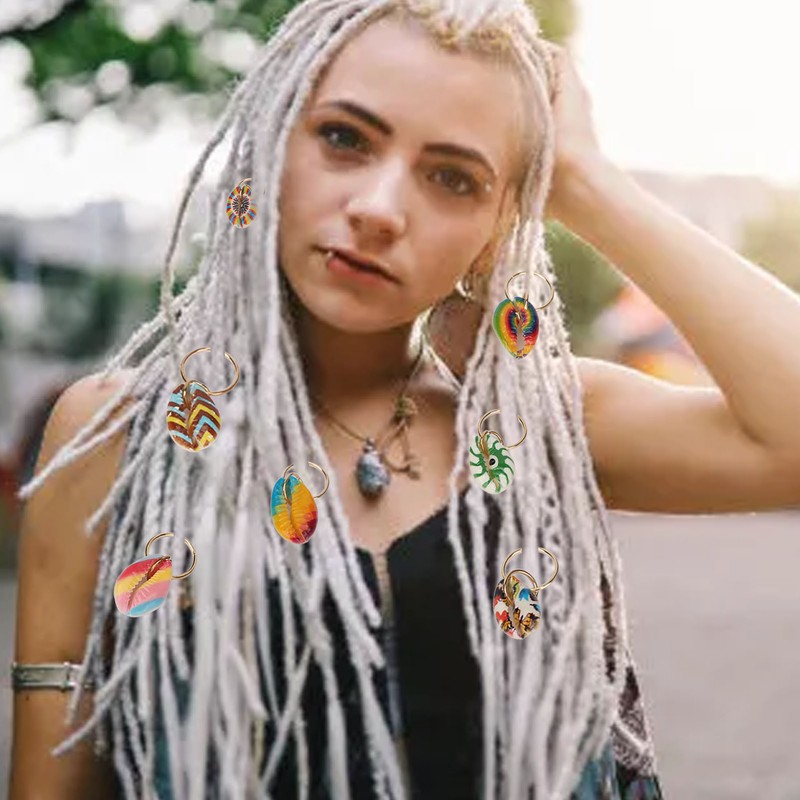20pcs Shell Dreadlocks Ring DIY Cute Exqusite Hair Braiding Pendant