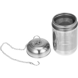 Stainless Steel Loose Tea Strainer Kitchen Mesh Ball Hot Pot Filter Ball Tea Strainers for Loose Tea Spice Filter Infuser (Silver, One Size)