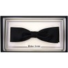 TigerTie prefabricated narrow silk bow tie in black monochrome +