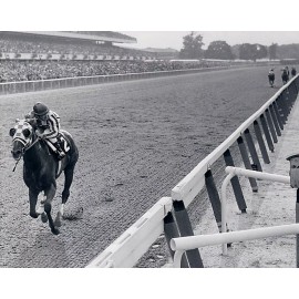 SECRETARIAT 8 x 10 PHOTOS ~ Belmont Stakes ~ Jockey Ron Turcotte ~ Lot of (2)