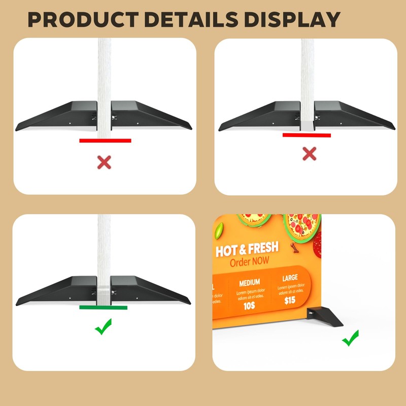 Foam Board Stand Heavy Duty Stainless Steel – Adjustable Sign