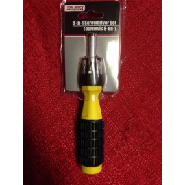 TOOL BENCH HARDWARE 8 in 1 SCREWDRIVER HAND TOOL MULTI PURPOSE SCREWDRIVER TOOL BENCH NEW