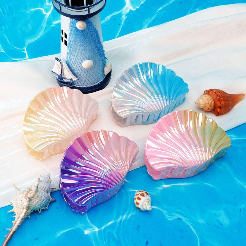 Didder Yellow Seashell Hair Clips Summer Beach Mermaid Hair Accessories