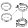 Bohaner 2.5" Inch 63mm Stainless Steel V-Band Clamp & Flat
