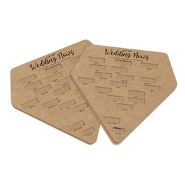 KALEFO Bridal Shower Game Cards Wedding Kraft Paper Engagement Party Supplies Bachelorette Favors 25Pcs (Brown)