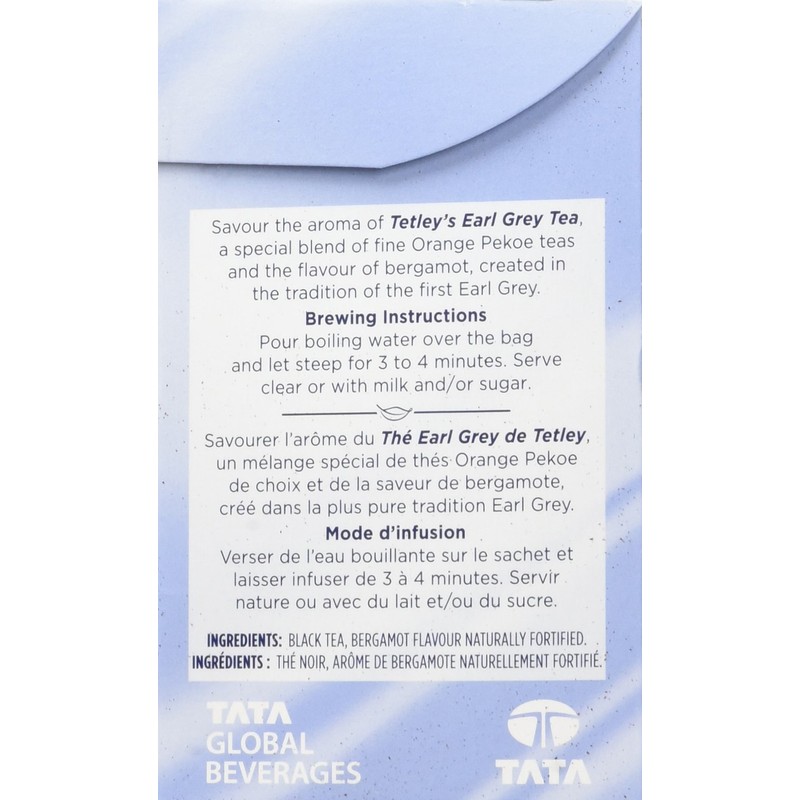 Tetley Earl Grey Black Tea - 48 Tea Bags, 96