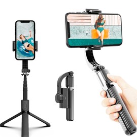 Smartphone Gimbal Selfie Stick, Tripod, Selka Stick, Wireless, Foldable, Single Hand Held, Single Axis Stabilizer, 5 Stage Telescopic Selfie Stick, Automatic Rotation Stabilizer, Smartphone Tripod, Multi-functional Remote Control, Anti-Shake, Foldable, U