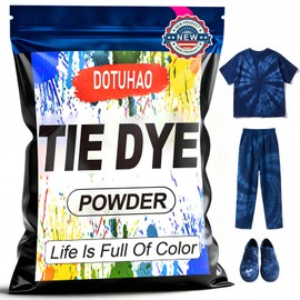 Tie Dye Powder, Dark Blue Tie Dye for Clothes, Fabric Dye, Permanent & Washfast Powder Tie Dyes, Creative Dyes for Clothes (Dark Blue, 2 oz)