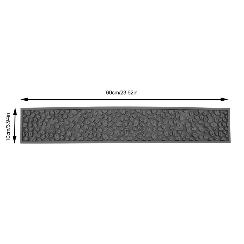 Coffee Bar Mat PVC Silicone Non Slip Rectangular Heat Resistant