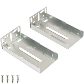 TOUCH Rear Mounting Drawer Slides Socket (1 Pair, 2 Pcs) for 1.69" (43mm) Full Extension Side Mount Ball Bearing 3 Folds Metal Rails Track Guide Glides Runners