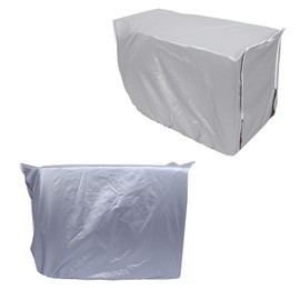 Air Conditioner Outdoor Unit Cover, Waterproof, Dustproof, Snowproof, Silver, Polyester Material, 37.0 x 15.7 x 28.7 inches (94 x 40 x 73 cm), Sun Protection Cover, Easy Installation, Washable