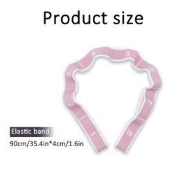 ALLY-MAGIC 8-loop Stretch Assist Strap,Kids Stretch Strap Latin Dance Resistance Bands for Dancers Kids Digital Stretch Bands Pilates Yoga Fitness Training Elastic Dance Bands Y4-BGTLD (Pink Grey)