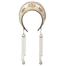 GRACEART Anne Boleyn Hat Headpiece Elizabethan Headwear Tudor Coronet Hood Hat