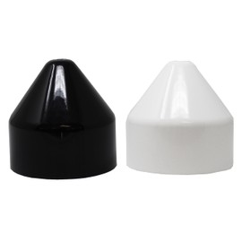 Plastic PVC Pipe 4" Cone Style Cap for 4" Schedule 40 PVC Pipe (2, White)