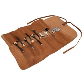 Hide & Drink, Rustic Leather Small Tool Roll, Handmade Includes 101 Year Warranty :: Single Malt Mahogany
