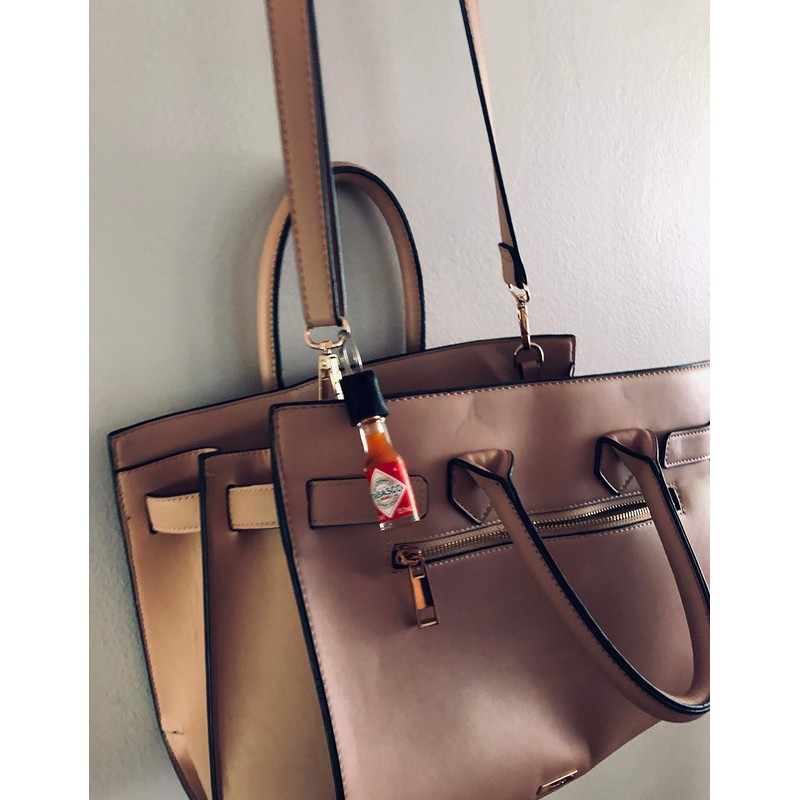 Hot Sauce Keychain with real mini Tabasco Sauce bottle