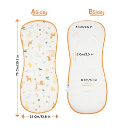 LAT Baby Seat Cover for Prams, Soft & Breathable Seat Insert for Prams for Babies and Toddlers, Universal Pram Insert for Baby Seat, Buggy, Car Seat (Autumn Forest)