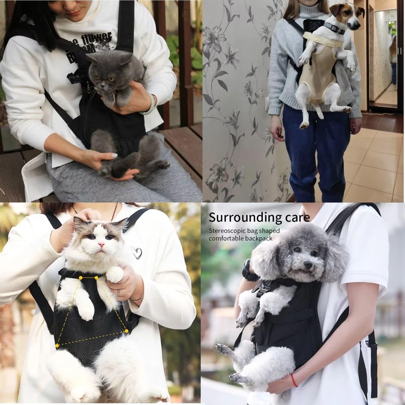 GeneX Cat Carrier Strap for Dogs, Cat Backpack, Pet Sling,