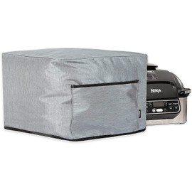 Crutello Indoor Grill Cover with Storage Pockets Compatible with Ninja Foodi Indoor Grill - Small Appliance Dust Cover Measuring 16" x 13" x 11.5"