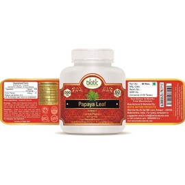 NaturixBPSS Papaya Leaf Capsules (Carica Papaya Extract) 500mg - 120 Veg Capsules (Pack of 2)