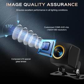 Backup Camera, Back up Camera for Cars - License Plate Backup Camera for car AHD 1080P Metal 170 Degree Wide Angle Rear View Camera Vehicle Backup Cameras Reverse Camera for Truck Vehicle SUV RV