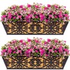 2 Pack 24 Inch Window Boxes Planters Railing Planter Box