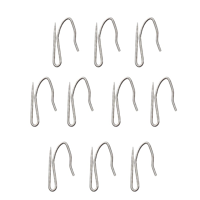10Pcs Curtain Drapery Pin Hooks - Silvery