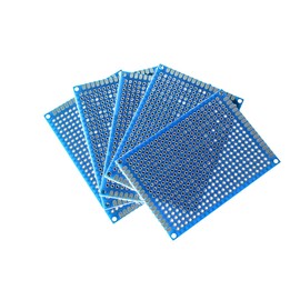 Yetaida PCB Bread Board Kits, 5×7cm Double Sided PCB Board Kit, 10Pcs Bread Board Kit,Blue PCB Bread Board, FR-4 Fiberglass Board Kits, Breadboard for Protoboard Soldering Electronic DIY Project