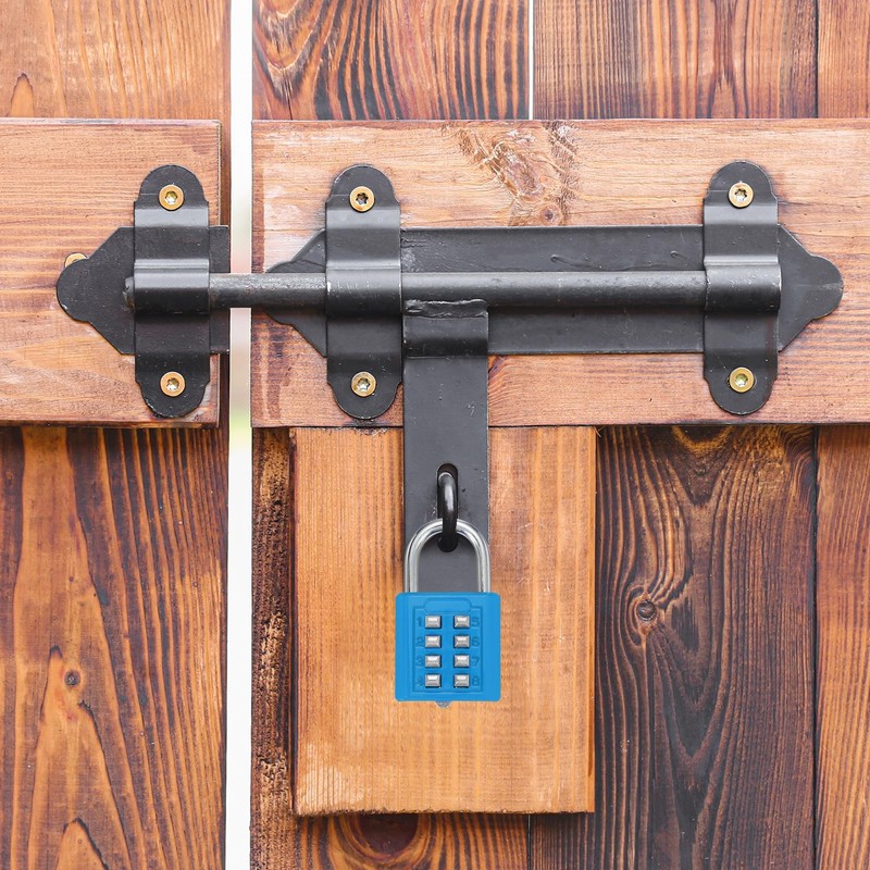 sourcing map Combination Padlock, 8-Digit Push Button Padlock 4-Position Locking