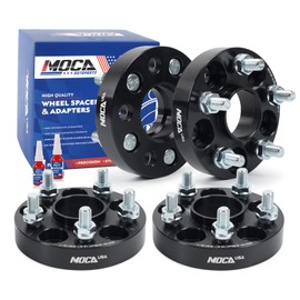MOCA 25.4mm Wheel Spacer 5x100 Hubcentric Wheel Spacers (56.1mm Bore) - M12x1.25 Studs Fit for Subaru Crosstrek 86 (GT 86) & for Scion FR-S & for Saab 9-2x (Black, Pack of 4)