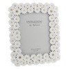 Impressions White Resin Chrysanthemum Photo Frame 6" x 8"