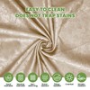 Woven Floral Jacquard Tablecloth 60 x 84 Inches Warm Taupe
