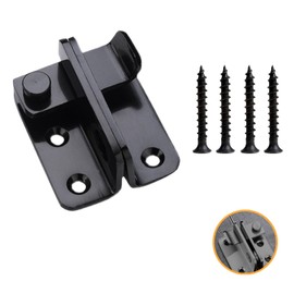 Garden Gate Latch, Small Bolt Lock, Tiny Padlock Hasp, Internal Door Lock, for Wooden Gates Garden Shed Cupboard Pet Cage, 1.77x0.78inch/45x20mm(Black)