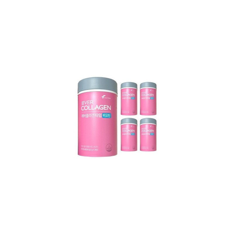 Ever Collagen Time Biotin 30 packets, 5 packs, 5 months