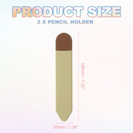PATIKIL Pencil Holder for Stylus, 2 Pcs Adhesive Elastic Pen Case Sleeve Pouch Stylus Holder Pocket Elastic Pen Pouch Accessories for Tablet Case Notebook Outdoor, Apricot/Brown