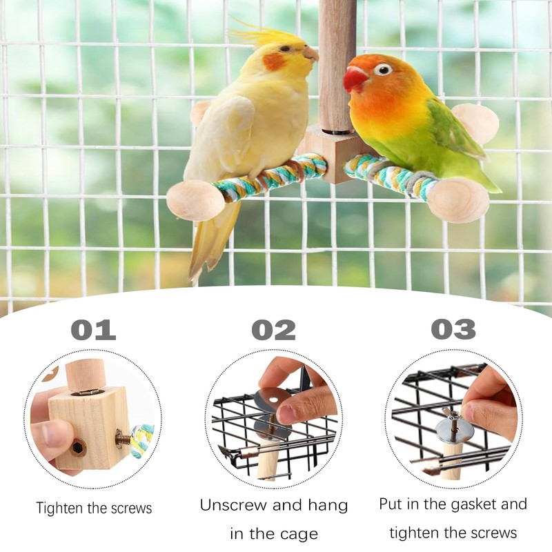 360° Rotating Bird Toy, Rotating Bird Perch, Parrot Toy, Bird