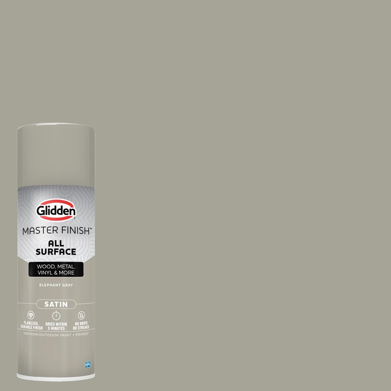 Glidden Master Finish 12 oz. Satin Elephant Gray Interior/Exterior All