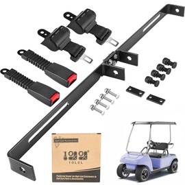 10L0L Universal 2 Passenger Golf Cart Seat Belt Bracket Kit for EZGO, Club Car, Yamaha, Fits Front Seat, with Bracket