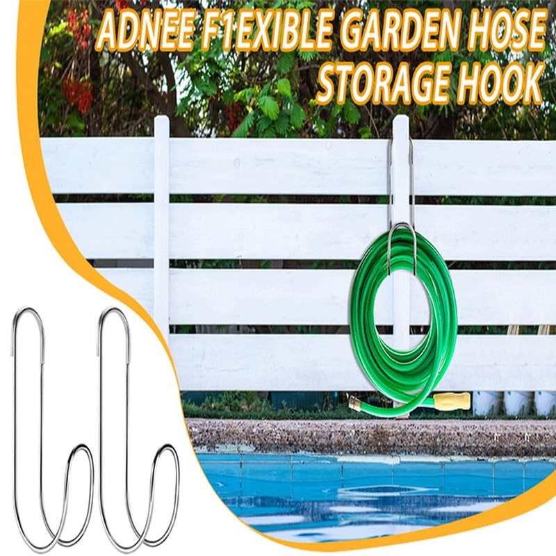2pcs, Hose Hooks, Stainless Steel Hose Strong Durable Suitable for