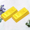 TOYANDONA Replica Gold Bar Plastic Fake Golden Brick Gold Bar