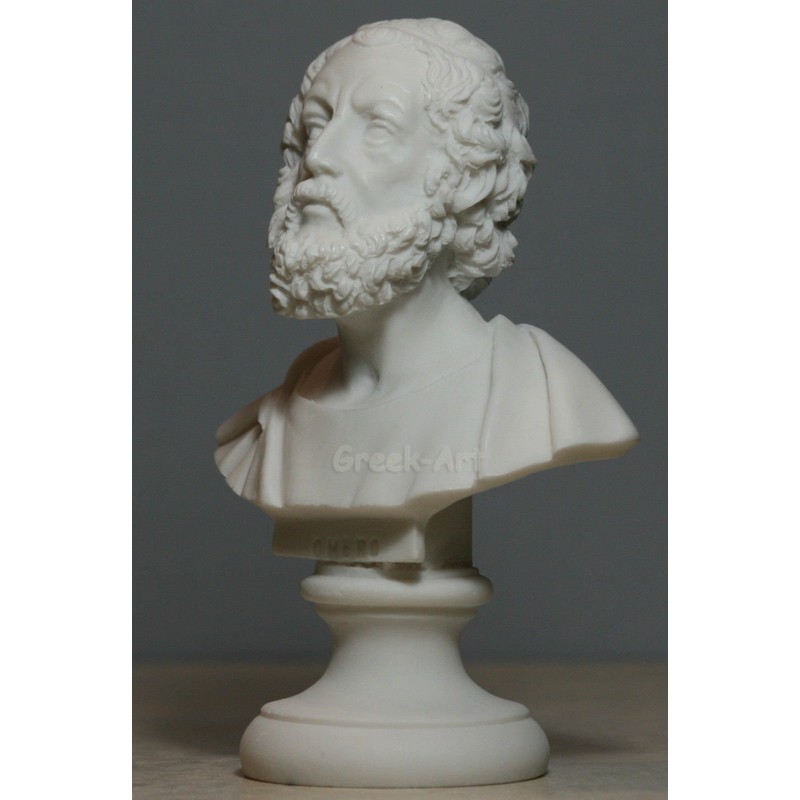 Greek Bust of 1st Epic Poet Author Homer Art Statue