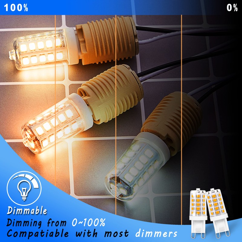 Heifymi G9 LED Bulb Dimmable 5W 2700K Soft Warm White,