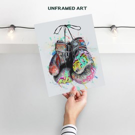 Gym Wall Decor for Men - Graffiti Wall Art - Home Gym Decor - Man cave Decor, Garage Decor - masculine Wall Decor, Sports Decor - Cool Wall Decor - Mens Room Decor - Urban Home Decor, Manly Wall Decor