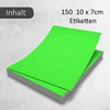 younikat 150 Labelling Labels in Neon Green, 10 x 7