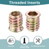 sourcing map 100Pcs Threaded Inserts, M8-1.25x17 Zinc Alloy Hex Socket