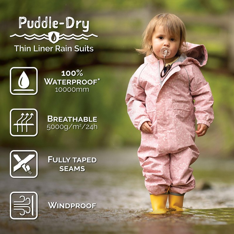 JAN & JUL Toddler Rain Suit for Kids, Coverall for