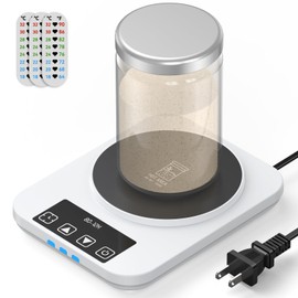 JawJuly Sourdough Starter Warmer (70-100°F) with Thermometer Strip Sourdough Warming Mat, 12H Timer & Auto On/Off, Safe for Home Bakers & Beginners, Fermentation Heater