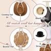 Yulejo Macrame Hat Hangers Boho Hat Rack for Wall Western