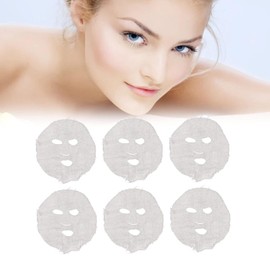 ZJchao 100pcs de Gasa Precortada de Algodón Facial de Gasa para el Cuidado de la Piel Facial de Alta Frecuencia, Salón de Belleza DIY Desechable Precortado Máscara Facial Hoja de Papel